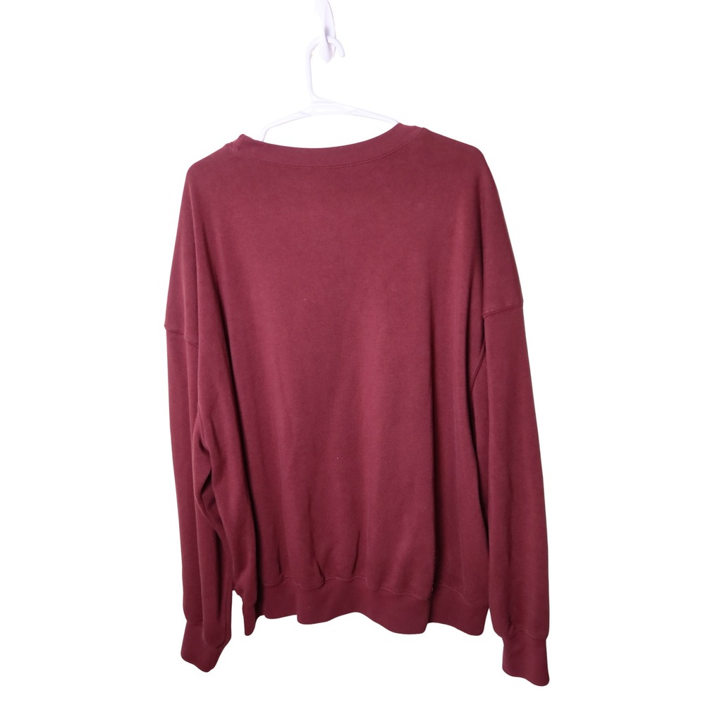 Peanuts Snoopy Woodstock Graphic Sweatshirt Maroon Burgundy Crewneck XL VGC - Picture 2 of 6